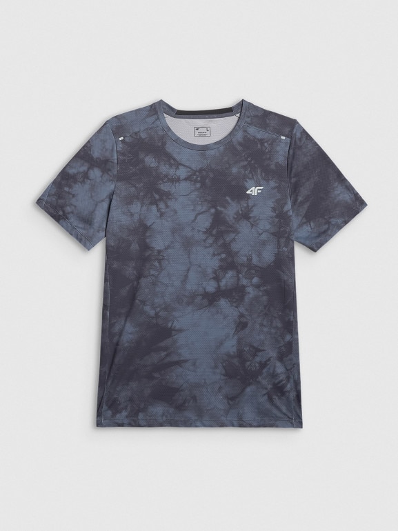 Męska koszulka treningowa z nadrukiem 4F 4FRSS26TFTSM2292 - czarna
