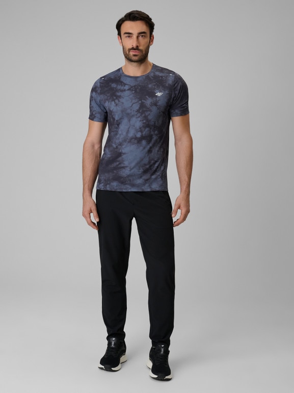 Męska koszulka treningowa z nadrukiem 4F 4FRSS26TFTSM2292 - czarna