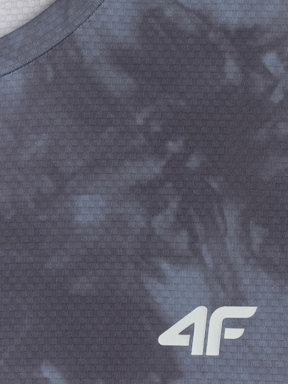 Męska koszulka treningowa z nadrukiem 4F 4FRSS26TFTSM2292 - czarna