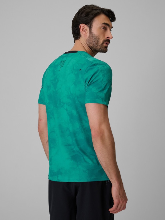 Męska koszulka treningowa z nadrukiem 4F 4FRSS26TFTSM2292 - zielona