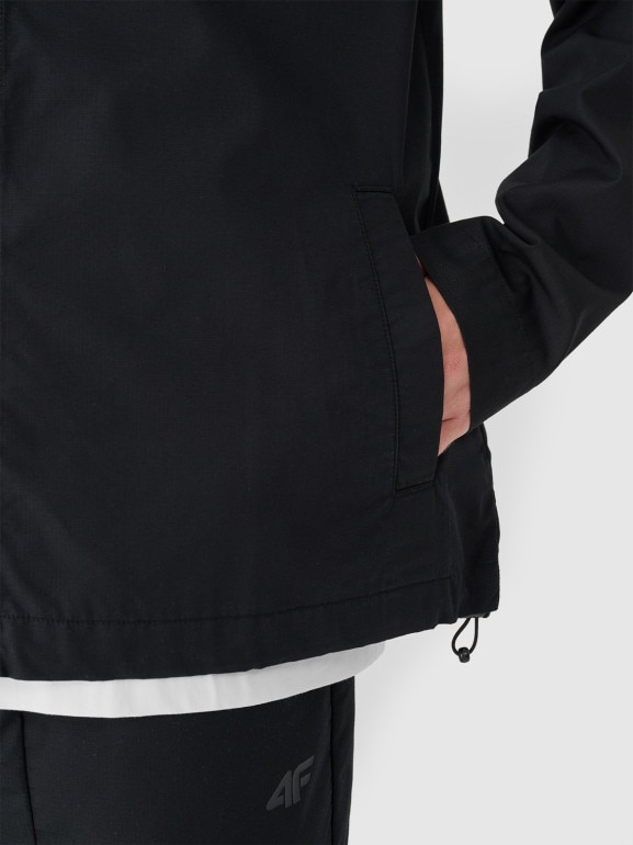 Męska kurtka koszulowa przejściowa 4F 4FRSS24TTJAM0887 - czarna