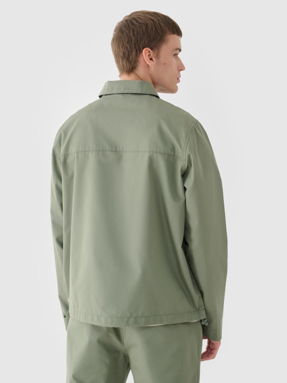 Męska kurtka koszulowa przejściowa 4F 4FRSS24TTJAM0887 - zielony
