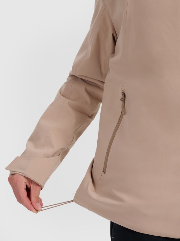 Męska kurtka narciarska 4F 4FWAW25TTJAM0787 - beżowa