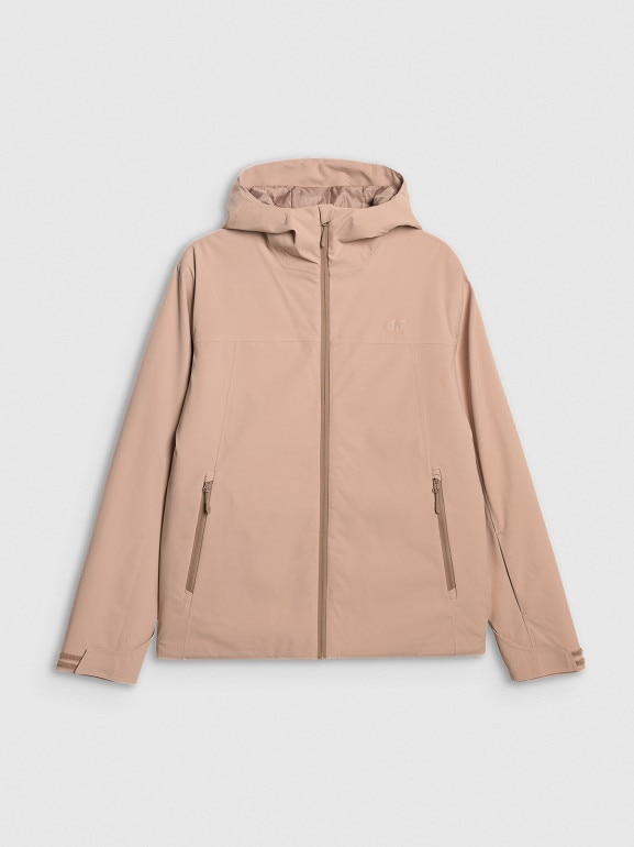 Męska kurtka narciarska 4F 4FWAW25TTJAM0787 - beżowa
