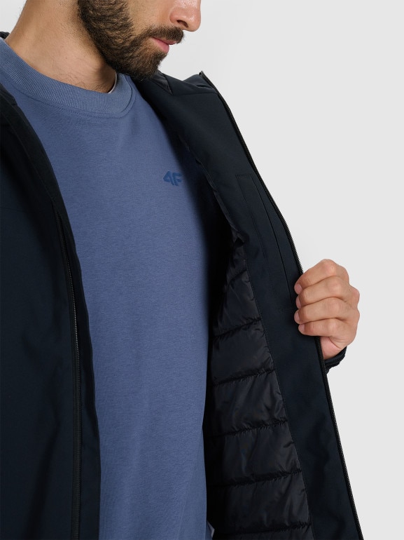 Męska kurtka narciarska 4F 4FWAW25TTJAM0787 - czarna