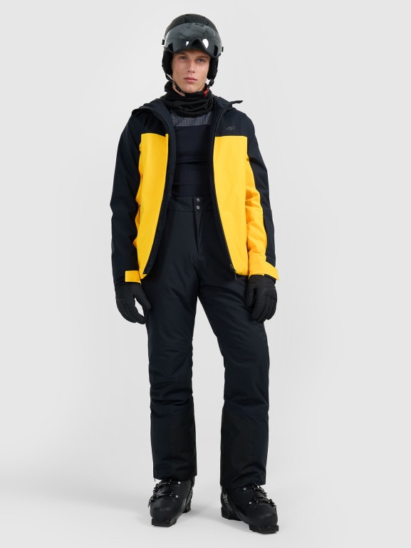 Męska kurtka narciarska 4F 4FWAW25TTJAM0787 - żółta