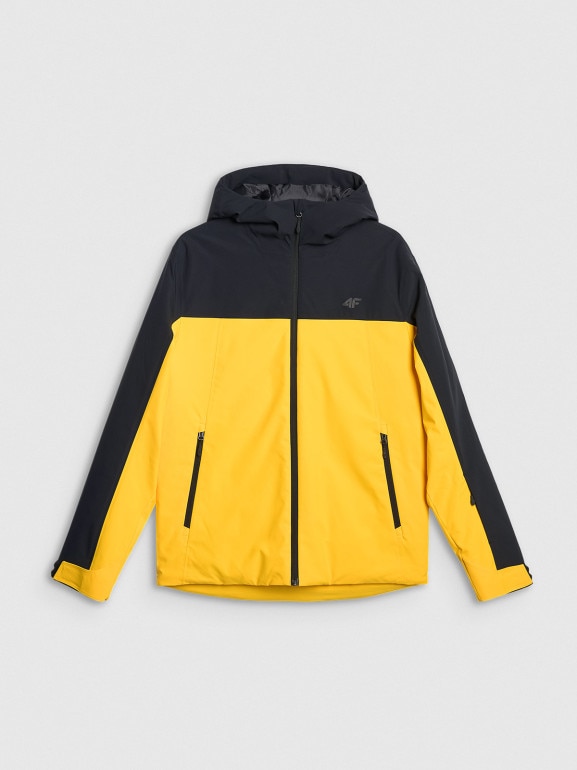 Męska kurtka narciarska 4F 4FWAW25TTJAM0787 - żółta