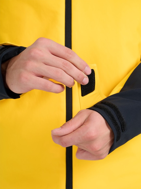 Męska kurtka narciarska 4F 4FWAW25TTJAM0787 - żółta