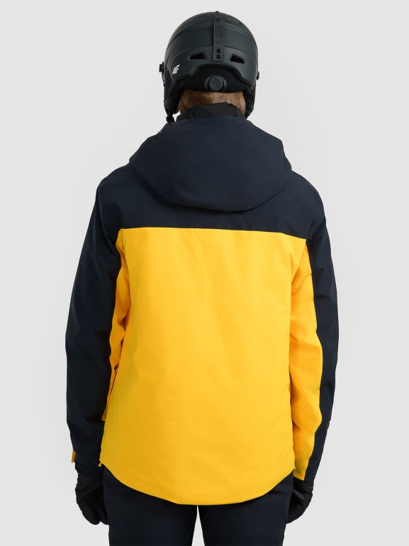 Męska kurtka narciarska 4F 4FWAW25TTJAM0787 - żółta