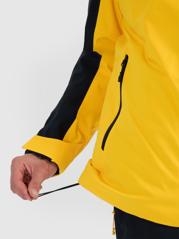 Męska kurtka narciarska 4F 4FWAW25TTJAM0787 - żółta
