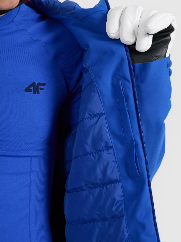 Męska kurtka narciarska 4F 4FWAW25TTJAM0787 - niebieska