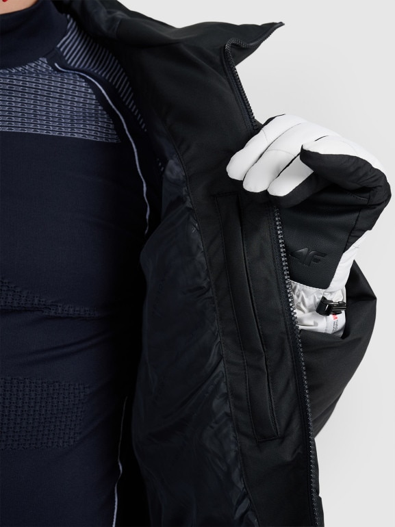 Męska kurtka narciarska 4F 4FWAW25TTJAM0788 - czarna