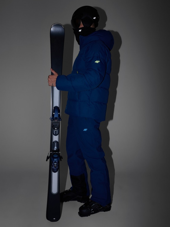 Męska kurtka narciarska 4F 4FWAW25TTJAM0788 - niebieska