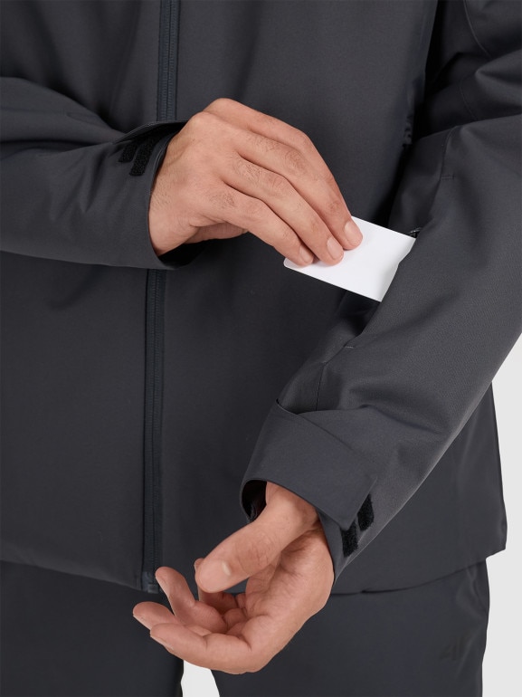 Męska kurtka narciarska 4F 4FWAW25TTJAM0951 - szara