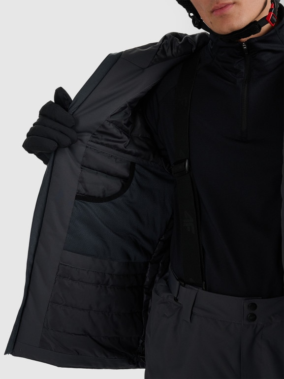 Męska kurtka narciarska 4F 4FWAW25TTJAM0951 - szara