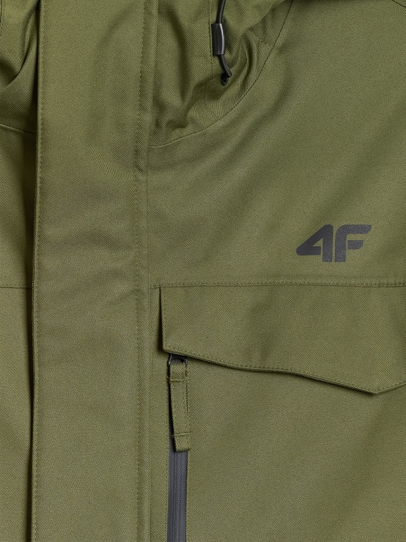 Męska kurtka narciarska 4F 4FRAW25TTJAM1079 - oliwkowa