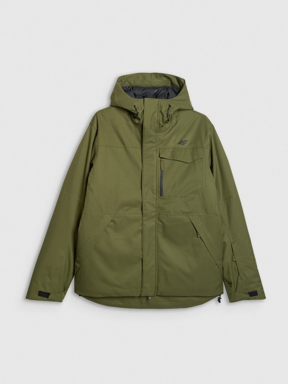 Męska kurtka narciarska 4F 4FRAW25TTJAM1079 - oliwkowa
