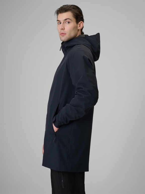 Męska kurtka parka przejściowa 4F 4FRSS26TTJAM1246 - czarna