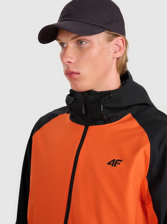 Męska kurtka przejściowa 4F 4FRAW25TTJAM0963 - pomarańczowa