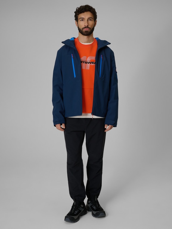 Męska kurtka przejściowa 4F 4FWSS26TTJAM1122 - granatowa