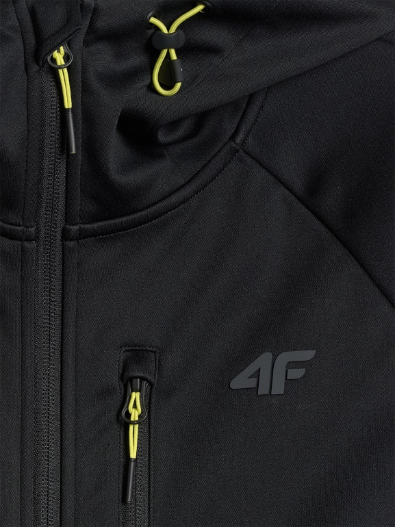 Męska kurtka przejściowa softshell 4F 4FRSS26TSOFM625 - czarna