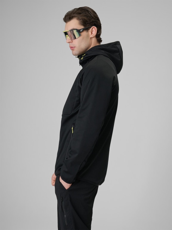 Męska kurtka przejściowa softshell 4F 4FRSS26TSOFM625 - czarna