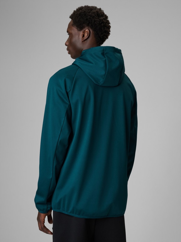 Męska kurtka przejściowa softshell 4F 4FRSS26TSOFM625 - turkusowa