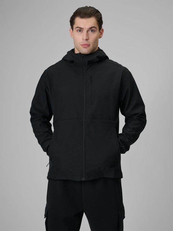 Męska kurtka przejściowa softshell 4F 4FRSS26TSOFM664 - czarna