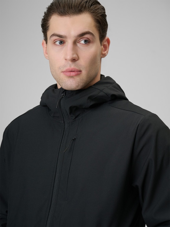 Męska kurtka przejściowa softshell 4F 4FRSS26TSOFM664 - czarna