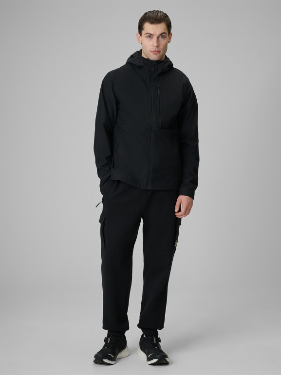 Męska kurtka przejściowa softshell 4F 4FRSS26TSOFM664 - czarna