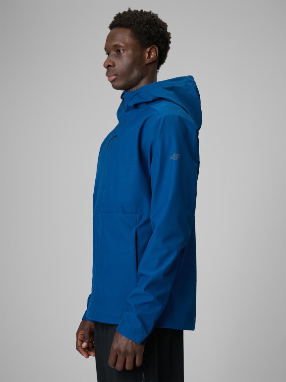 Męska kurtka przejściowa softshell 4F 4FRSS26TSOFM664 - niebieska