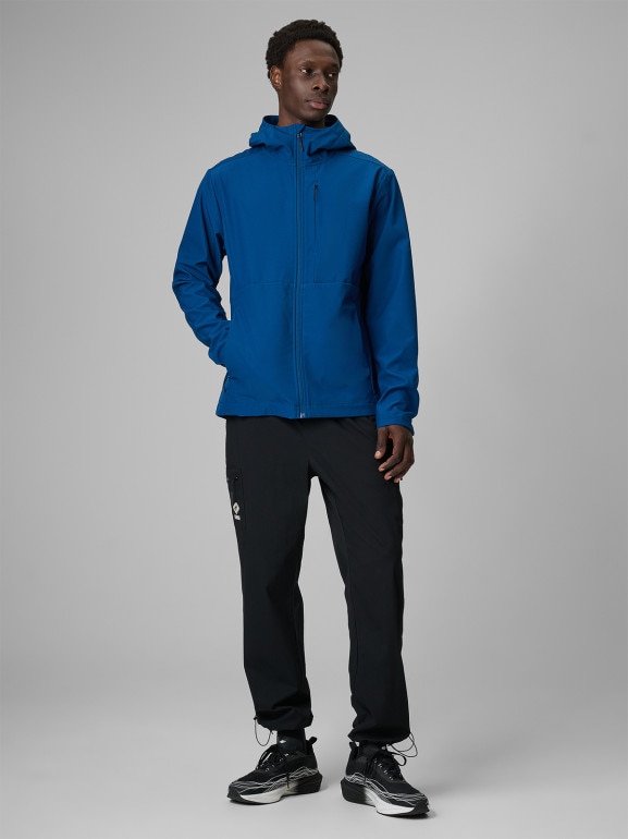 Męska kurtka przejściowa softshell 4F 4FRSS26TSOFM664 - niebieska