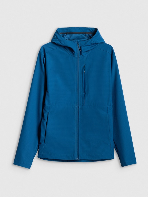 Męska kurtka przejściowa softshell 4F 4FRSS26TSOFM664 - niebieska