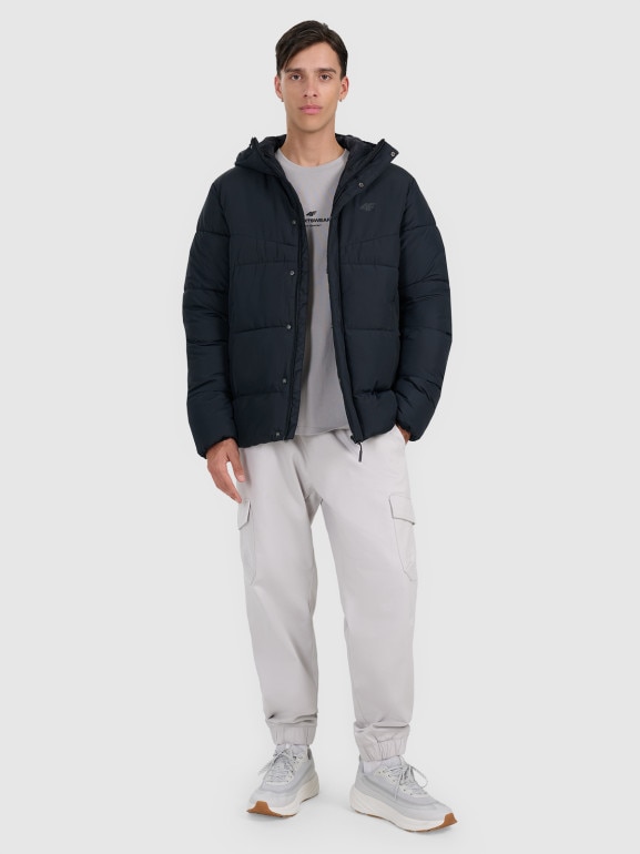 Męska kurtka puchowa 4F 4FRAW25TDJAM0795 - czarna
