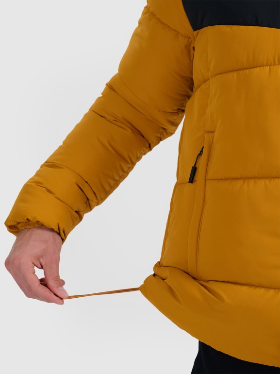 Męska kurtka puchowa 4F 4FRAW25TDJAM0795 - żółta