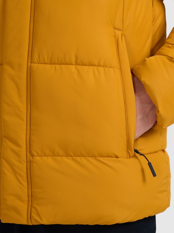Męska kurtka puchowa 4F 4FRAW25TDJAM0795 - żółta