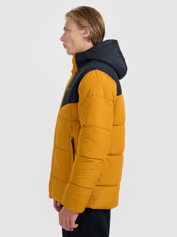 Męska kurtka puchowa 4F 4FRAW25TDJAM0795 - żółta