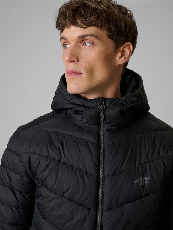 Męska kurtka puchowa pikowana 4F 4FRSS26TDJAM0953 - czarna