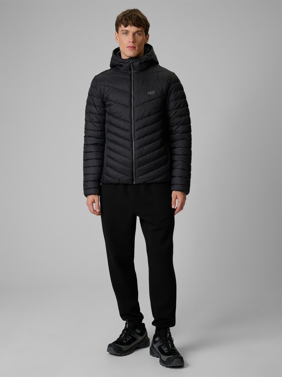 Męska kurtka puchowa pikowana 4F 4FRSS26TDJAM0953 - czarna