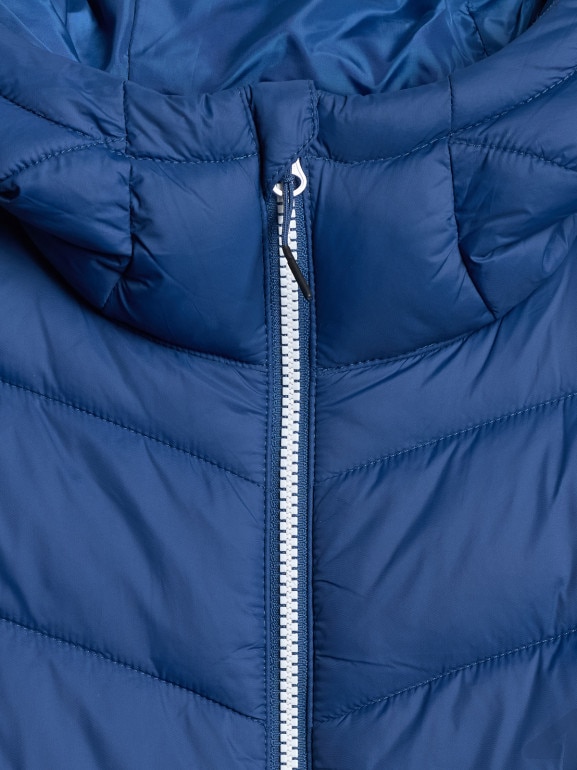 Męska kurtka puchowa pikowana 4F 4FRSS26TDJAM0953 - granatowa