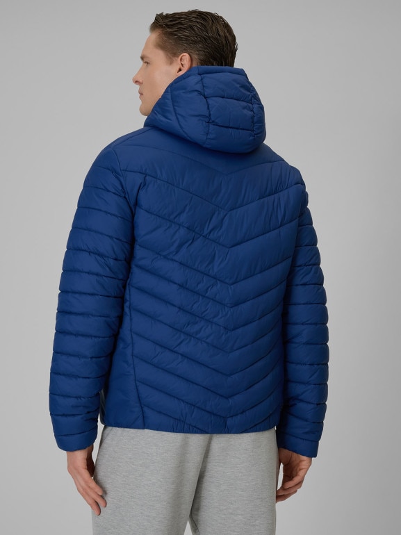 Męska kurtka puchowa pikowana 4F 4FRSS26TDJAM0953 - granatowa
