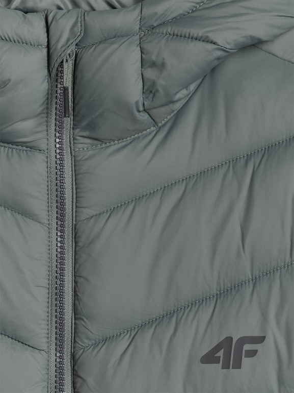 Męska kurtka puchowa pikowana 4F 4FRSS26TDJAM0953 - zielona