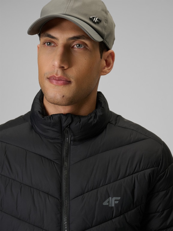 Męska kurtka puchowa pikowana 4F 4FRSS26TDJAM0954 - czarna