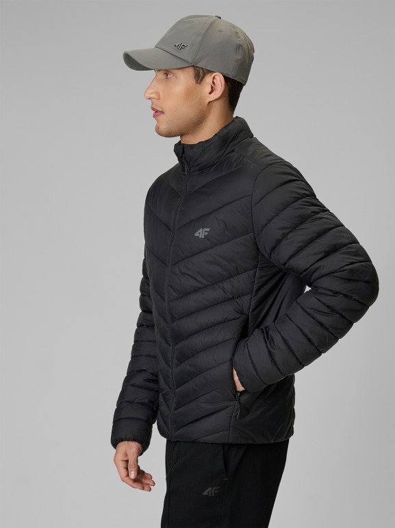 Męska kurtka puchowa pikowana 4F 4FRSS26TDJAM0954 - czarna