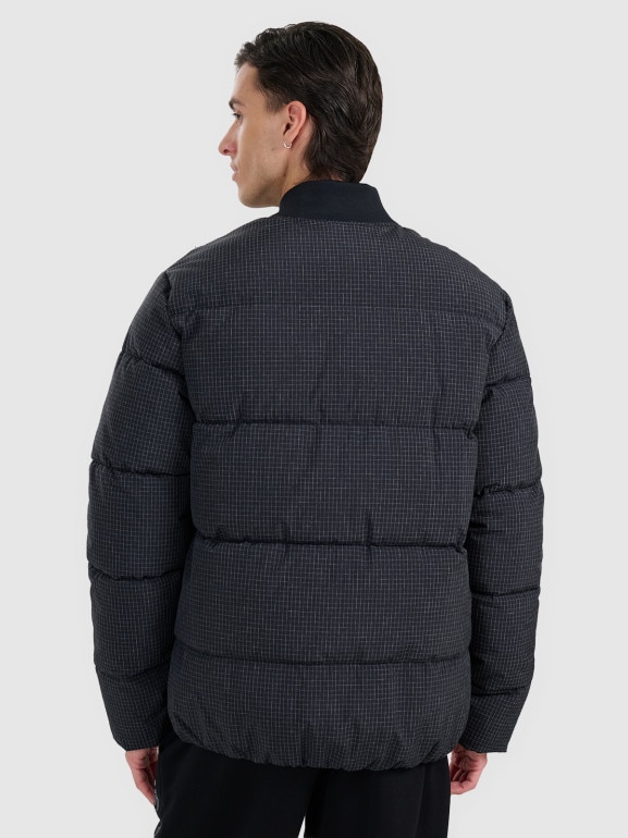 Męska kurtka puchowa pikowana 4F 4FWAW25TDJAM0709 - czarna