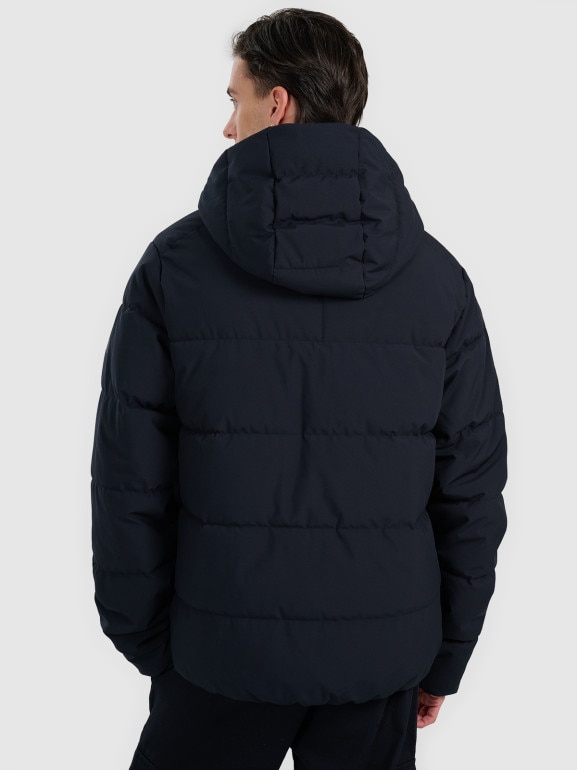 Męska kurtka puchowa pikowana 4F 4FWAW25TDJAM0710 - czarna