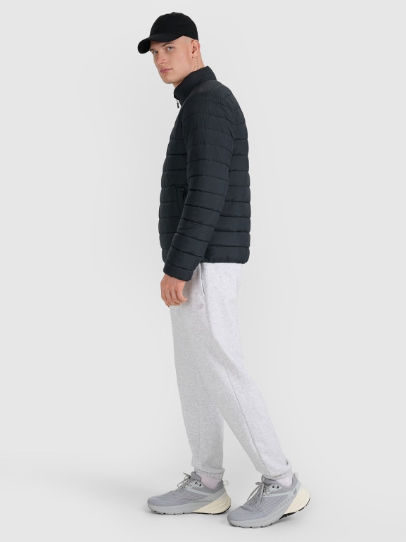 Męska kurtka puchowa pikowana 4F 4FWAW25TDJAM597 - czarna