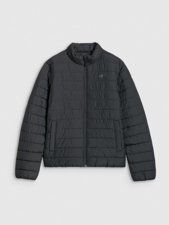 Męska kurtka puchowa pikowana 4F 4FWAW25TDJAM597 - czarna