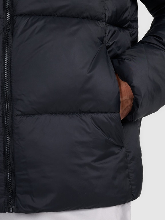 Męska kurtka puchowa pikowana 4F 4FWAW25TDJAM601 - czarna