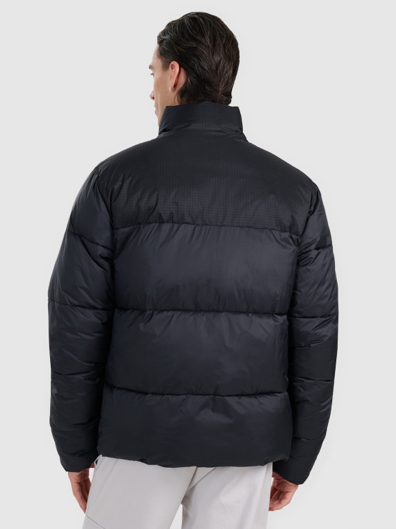 Męska kurtka puchowa pikowana 4F 4FWAW25TDJAM601 - czarna
